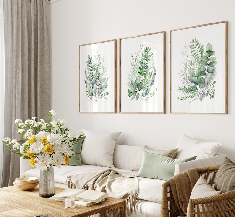 Eucalyptus Leaves II Set of 3 Prints