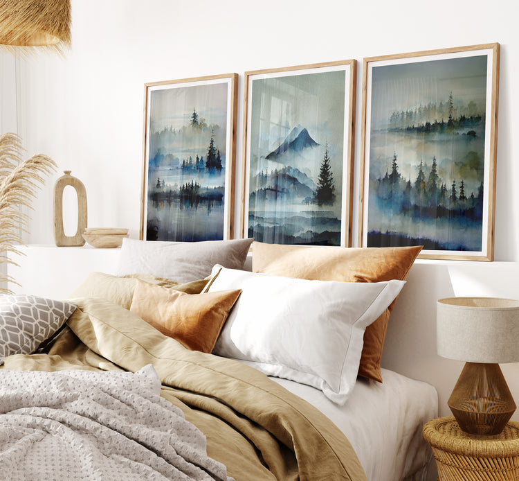 Blue Landscape Set of 3 Prints