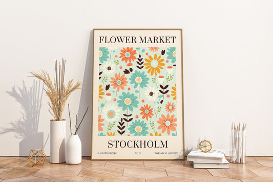 Stockholm Flower Market Print