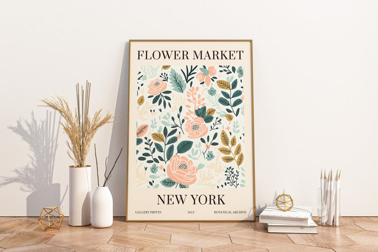 New York Flower Market Print