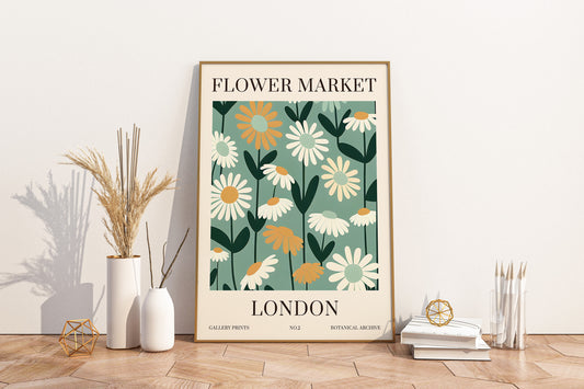 London Flower Market Print