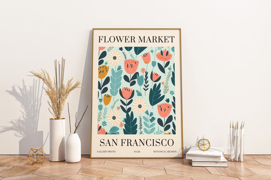 San Francisco Flower Market Print