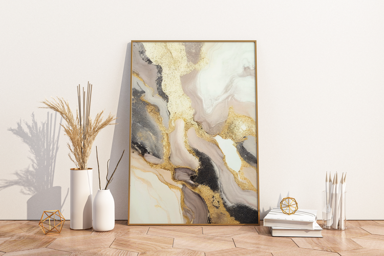 Gold Marble Set of 3 Wall Prints