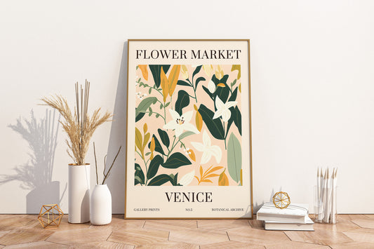 Venice Flower Market Print