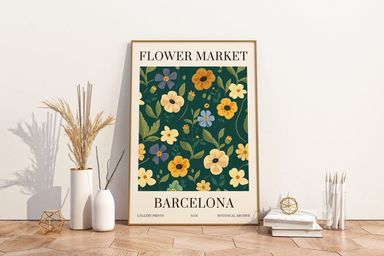 Barcelona Flower Market Print