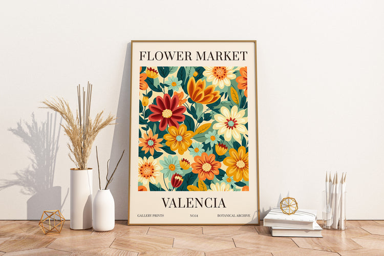 Valencia Flower Market Print