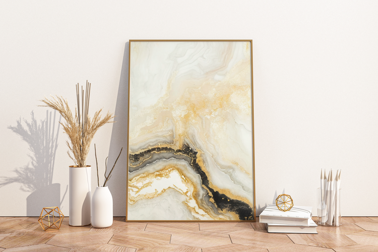 Gold Marble Set of 3 Wall Prints