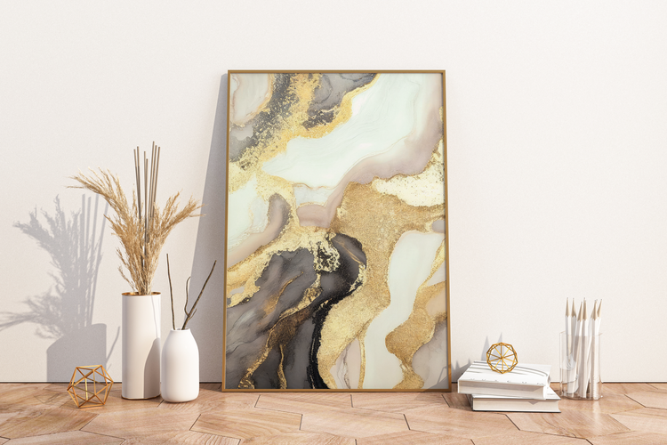 Gold Marble Set of 3 Wall Prints