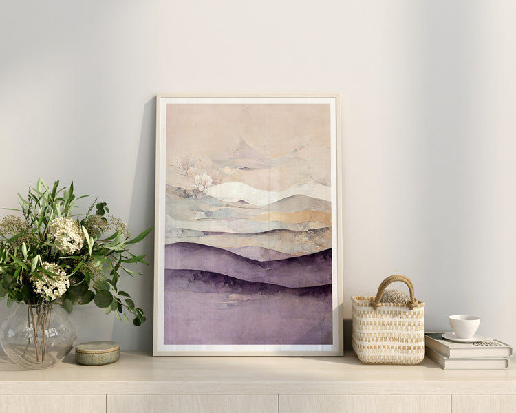 Purple Abstract Landscape Print