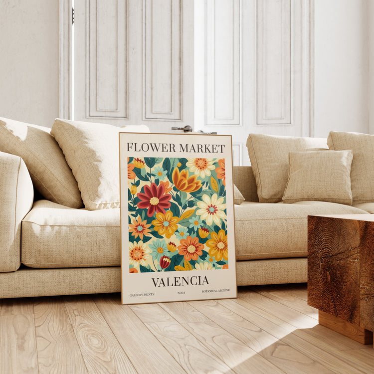 Valencia Flower Market Print