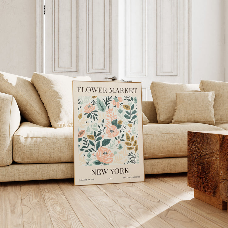 New York Flower Market Print