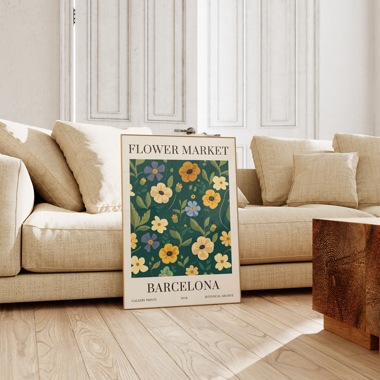 Barcelona Flower Market Print