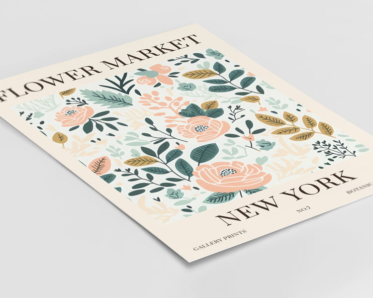 New York Flower Market Print