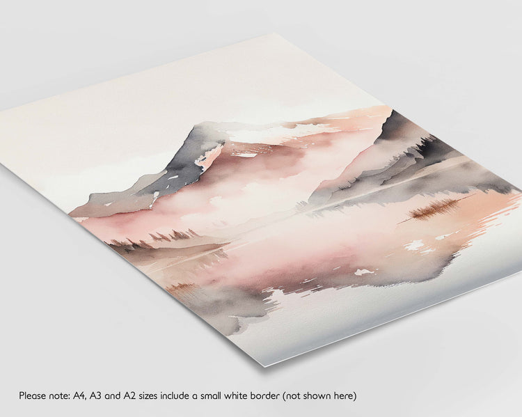 Pink Mountains Set of 3 Prints