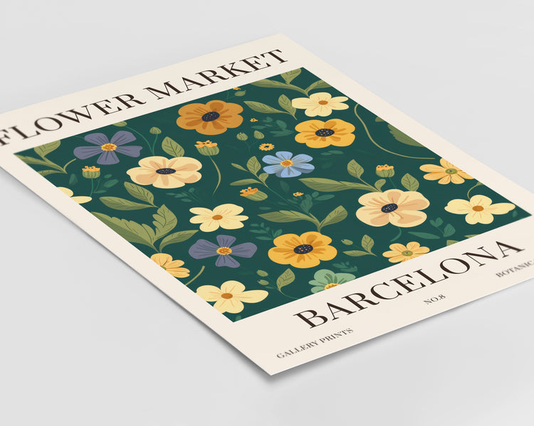 Barcelona Flower Market Print