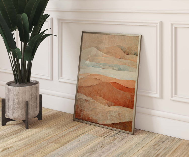 Terracotta Abstract Landscape Print