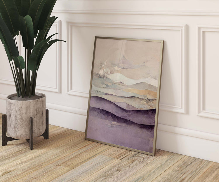 Purple Abstract Landscape Print