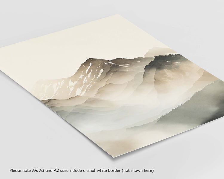 Beige Mountains Set of 3 Prints