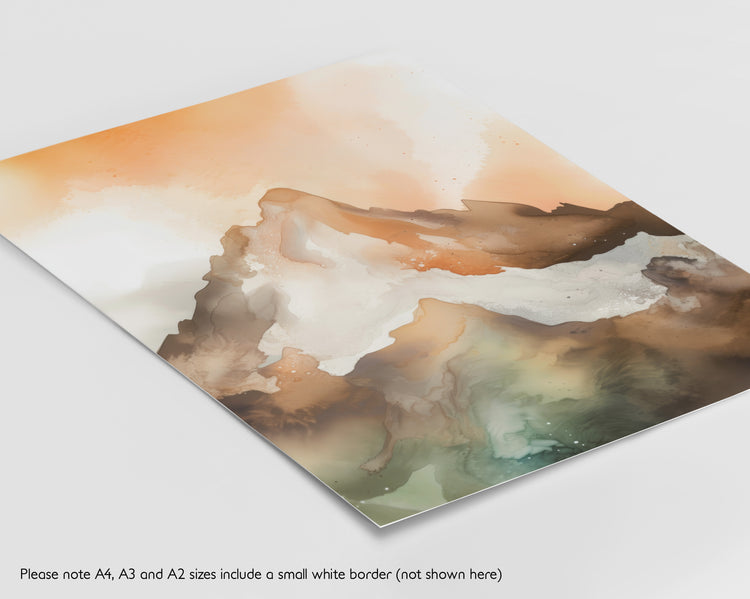 Orange Mountains Set of 3 Prints