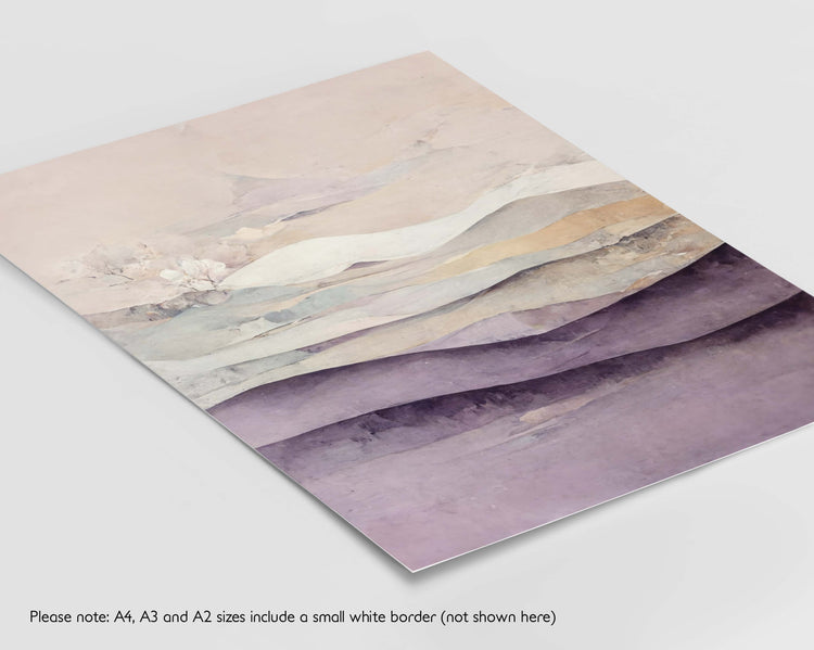 Purple Abstract Landscape Print