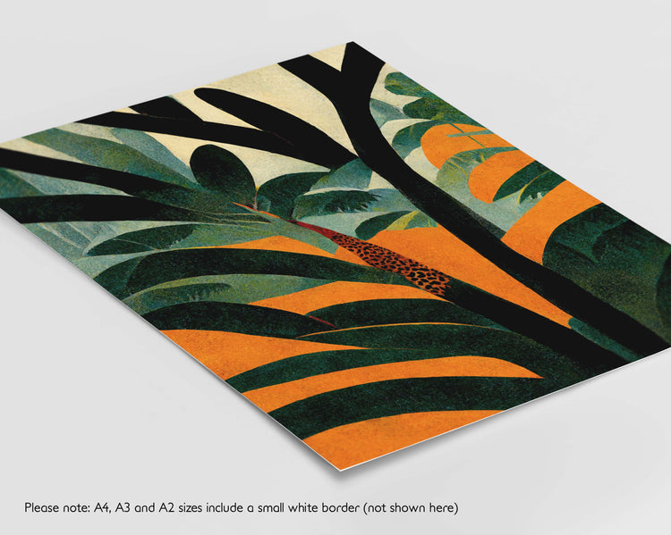 Botanical Orange Green Set of 2 Prints