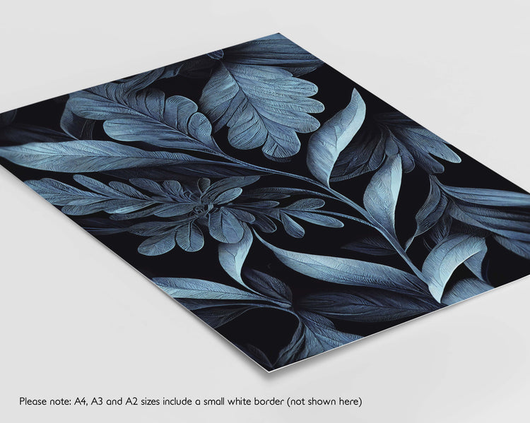 Blue Oak Leaves Set of 2 Prints