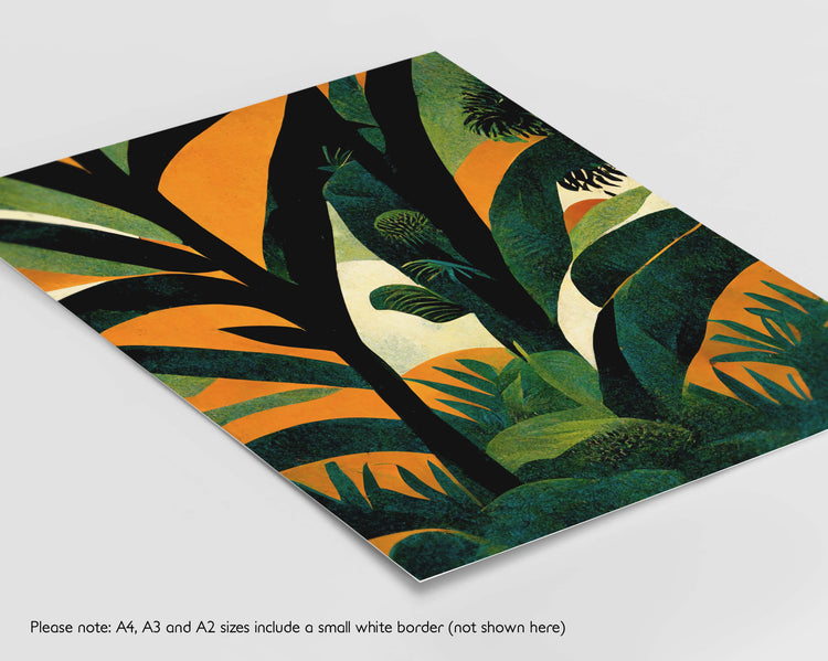 Botanical Orange Green Set of 2 Prints