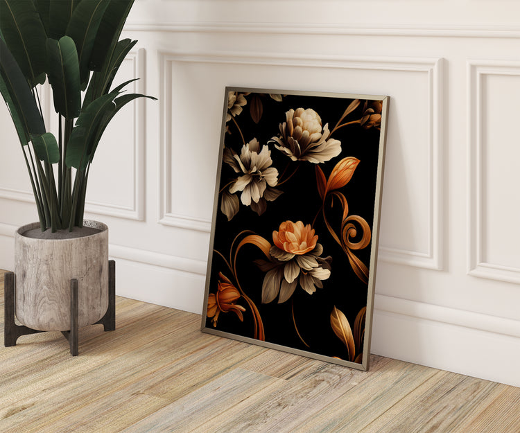 Dark Floral Set of 3 Prints