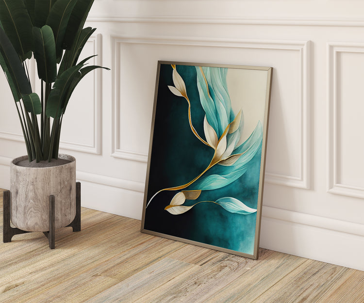 Turquoise Botanical Set of 3 Prints