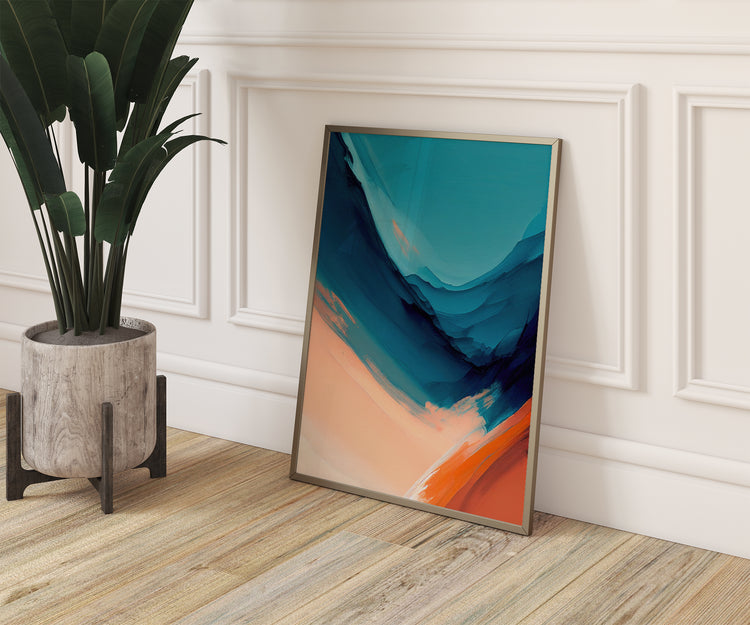 Orange and Blue Set of 3 Prints