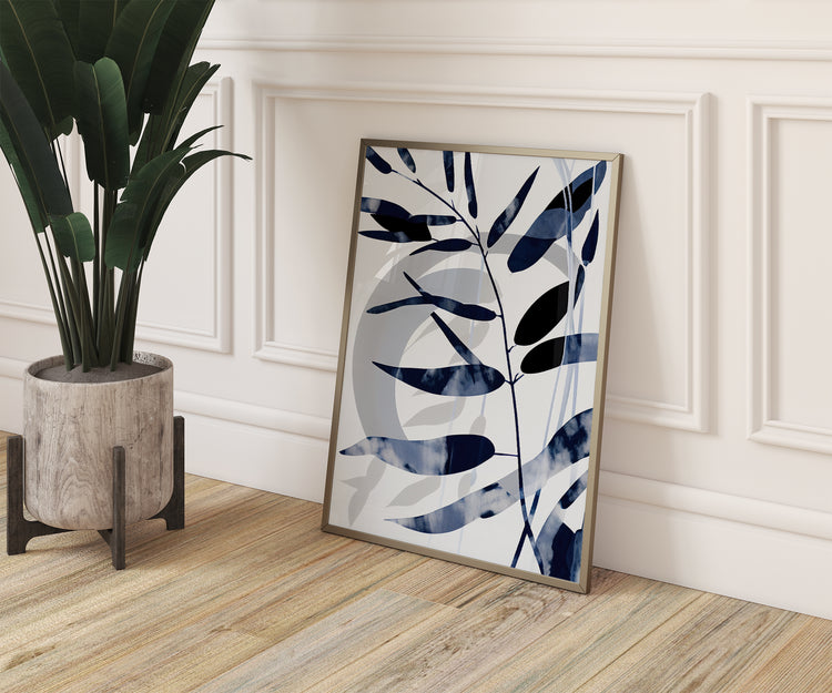 Blue Leaves Set of 3 Prints