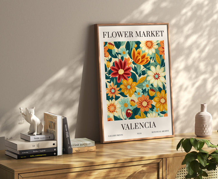 Valencia Flower Market Print