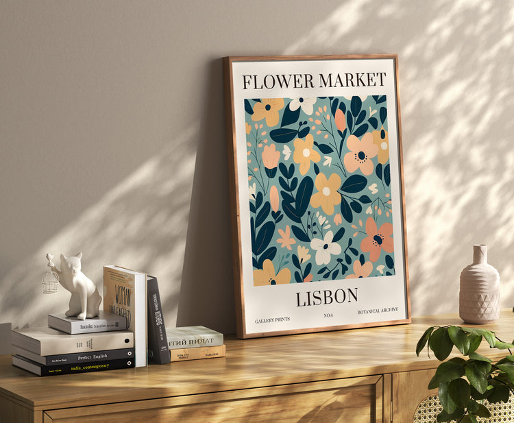 Lisbon Flower Market Print