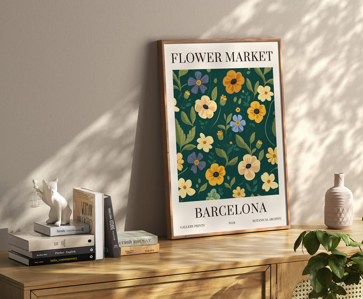 Barcelona Flower Market Print