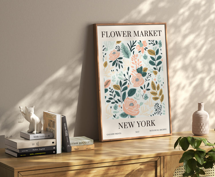 New York Flower Market Print