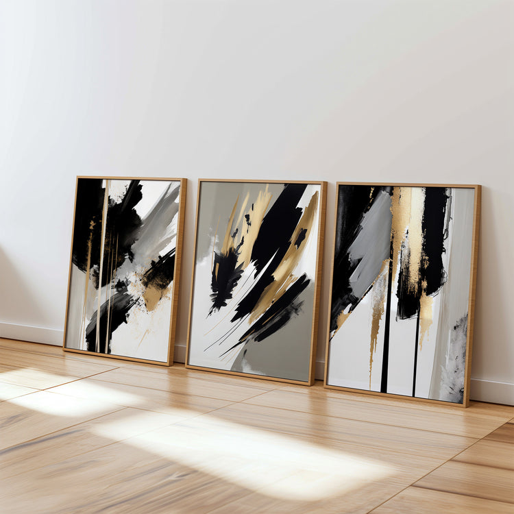 Black Gold Set of 3 Prints